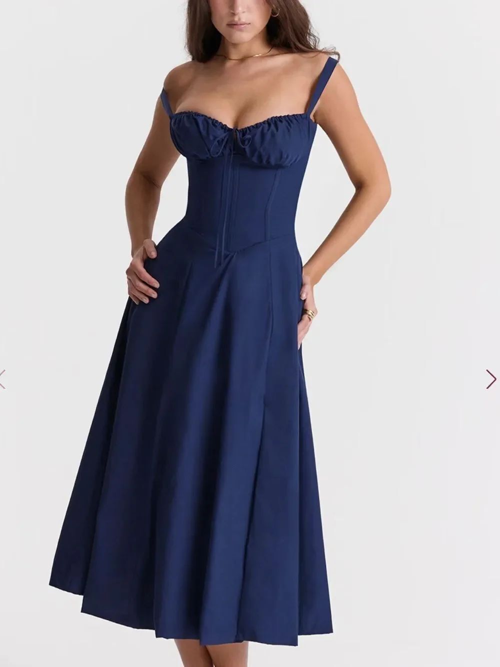 House of CB Carmen bustier dress navy